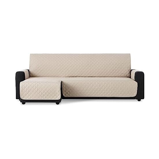 MAXIFUNDAS - Funda de Sofá Chaise Longue Acolchado para Brazo Izquierdo y Brazo Derecho - Funda de Sofá Extrasuave con Cintas Traseras Ajuste perfecto - Funda de Sillón una Plaza Relax - Funda Chaise Longue Protector Sofá - Funda Sofá Made in Spain