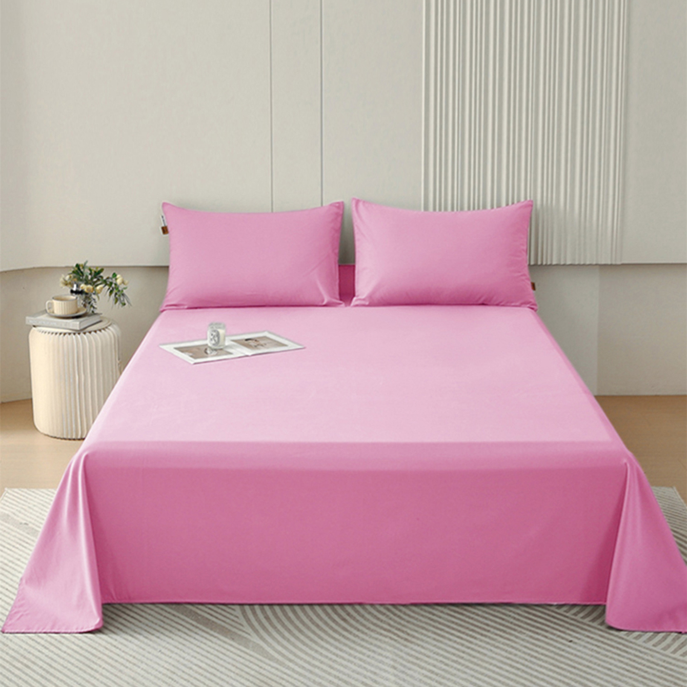 Sábanas premium verano , ropa de cama de 3 piezas, juego de cama de varios tamaños y colores (90/105/135/150/180/200) suave , liso, sin estampados, y sencilla,Sábana Antimanchas para Niños, no se descolora ni pierde brillo. Sábana matrimonial ,Secado Rápi