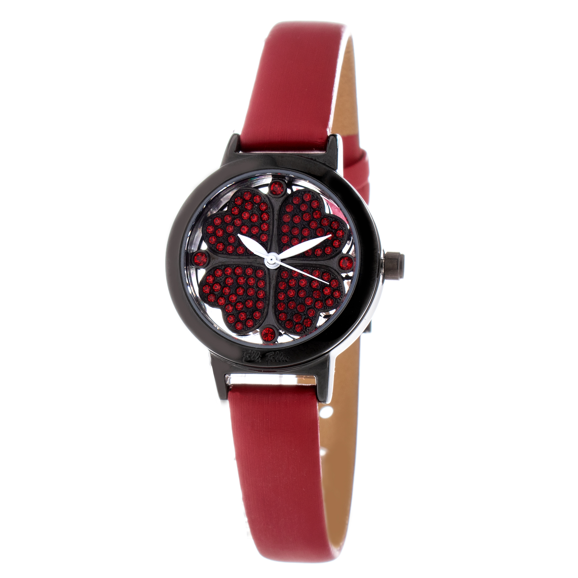 Folli Follie Reloj Mujer Analogico Cuarzo con Correa de Cuero WF2Y005SSR