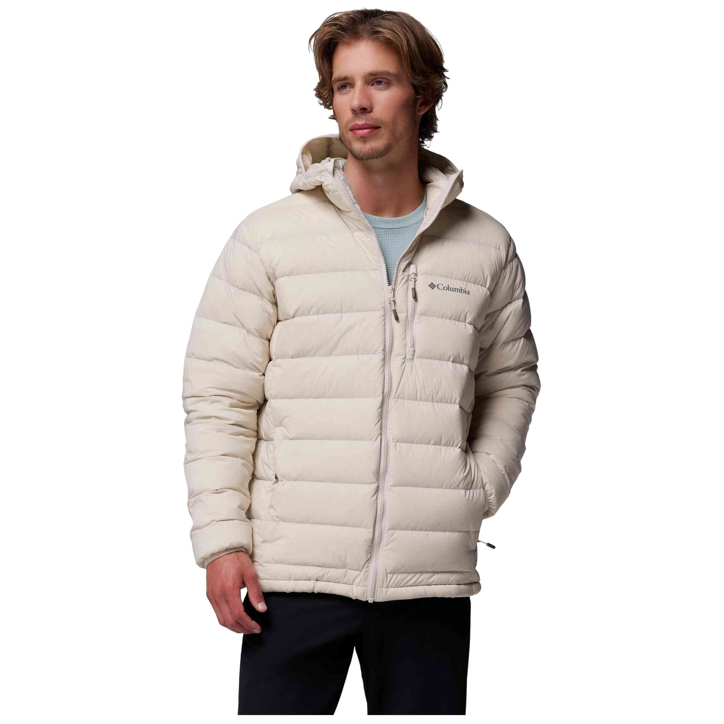 Chaqueta Columbia modelo Chaqueta con capucha Columbia Drift Peak Stretch Down blanco crema para Hombre en color Beige