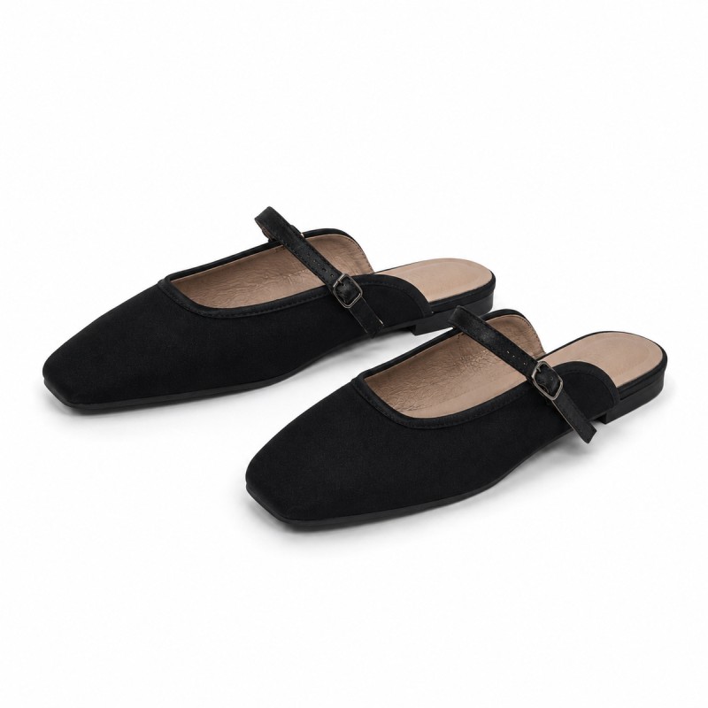Bailarina Merceditas Para Mujer, Color Negro. Montevita Luccaza 105306