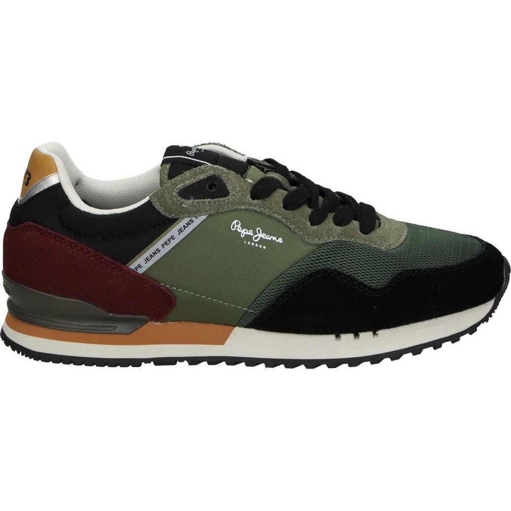 PEPE JEANS | Zapatillas Pepe Jeans para hombre – Zapatos color verde para hombre – Zapatillas con cordones – Alta Calidad – Modelo pms30992