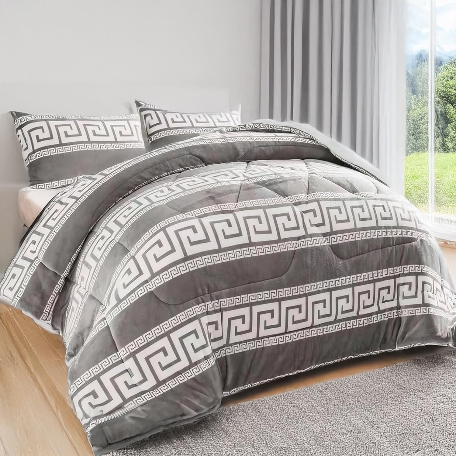 C.A | Edredón de Invierno Borrego | Extra Suave y Cálido | Incluye Funda de Almohada | Grueso y Confortable