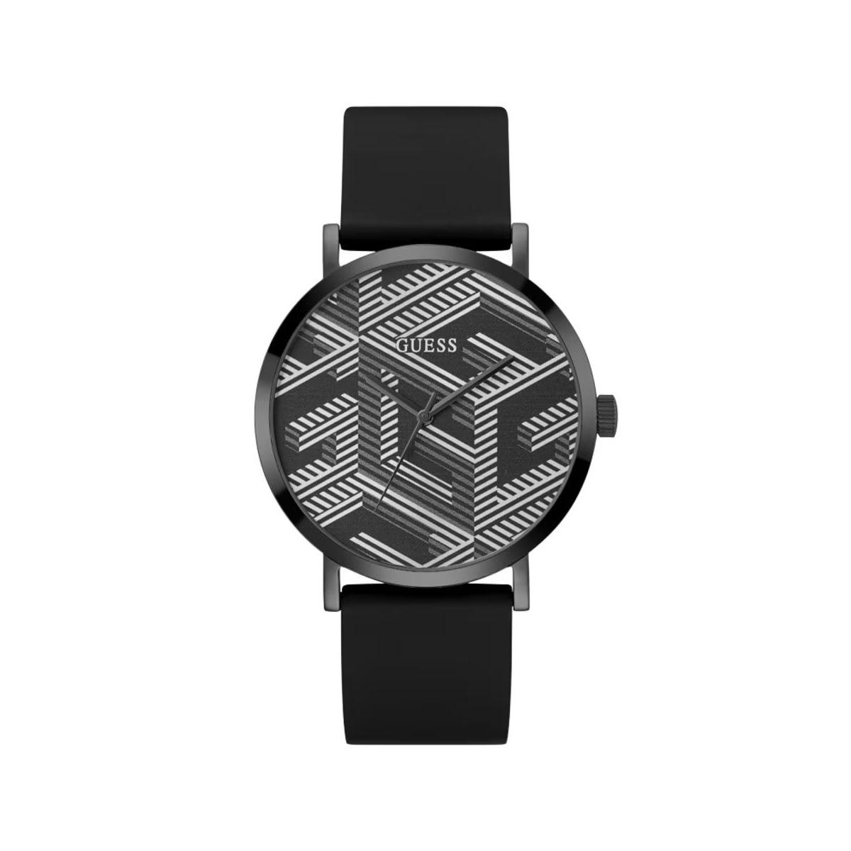 Guess Reloj Hombre Analogico Cuarzo con Correa de Silicona GW0625G3