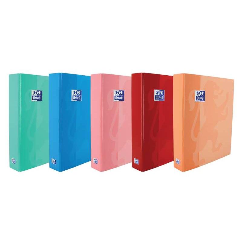Oxford carpeta de anillas classic formato a4+ - tapa extradura brillante - anillas en forma de d 40mm - colores surtidos (10 uds)