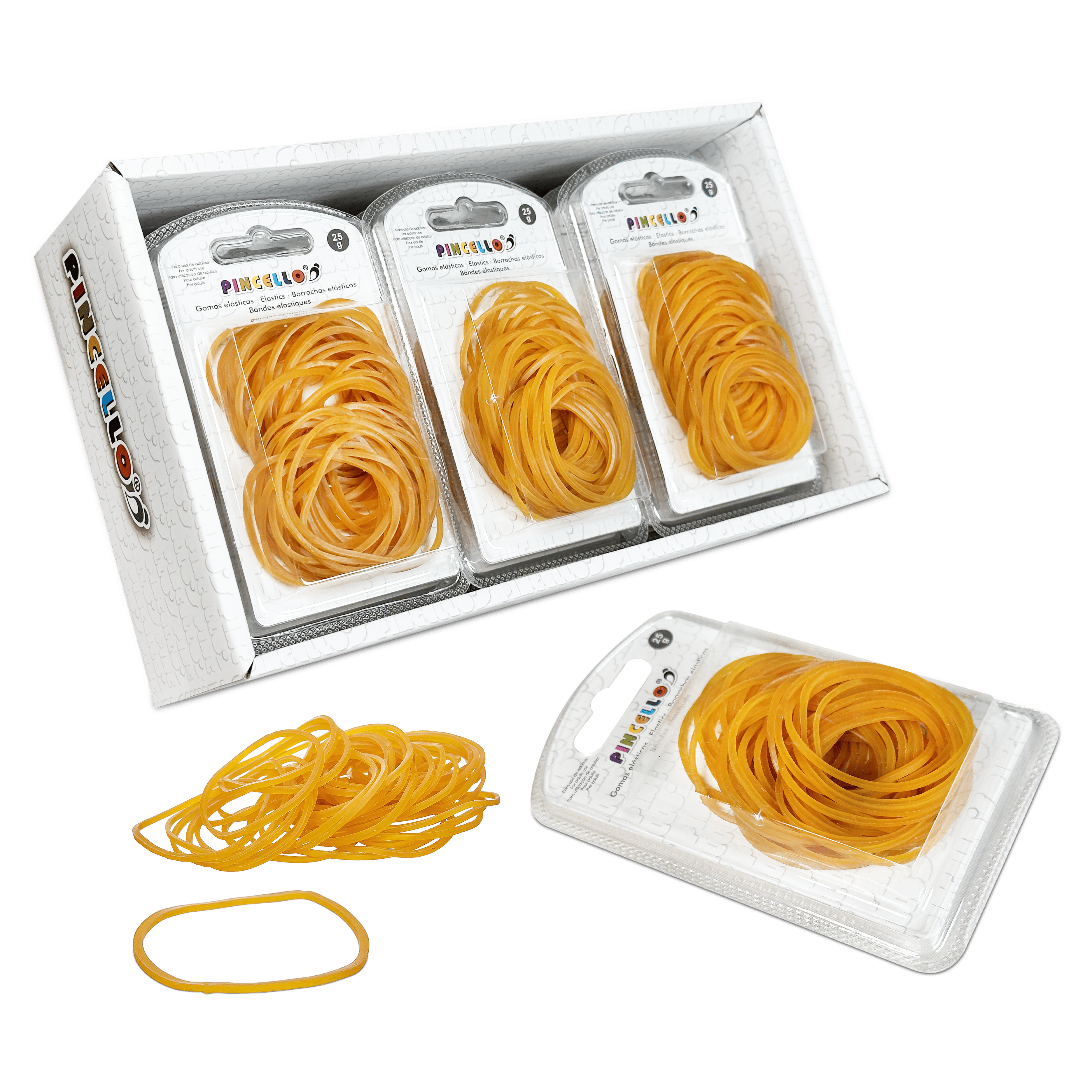 Set de Gomas Elásticas Grandes 25 Gramos | Pack de Anillos de Caucho Resistentes Para Oficina, Hogar, Escuela y Más