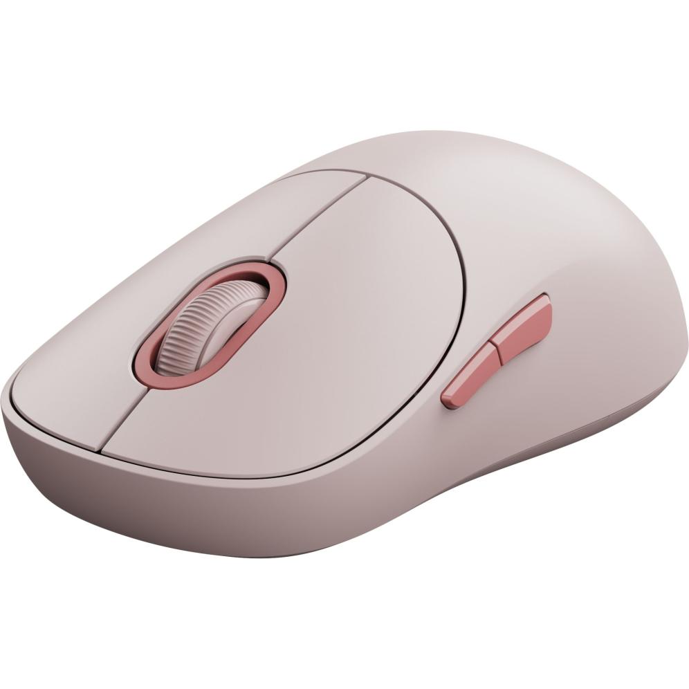 Xiaomi - Ratón inalámbrico Xiaomi Wireless Mouse 3 con conexión dual Bluetooth y USB 2.4 GHz, 1200 DPI, 5 botones, color rosa