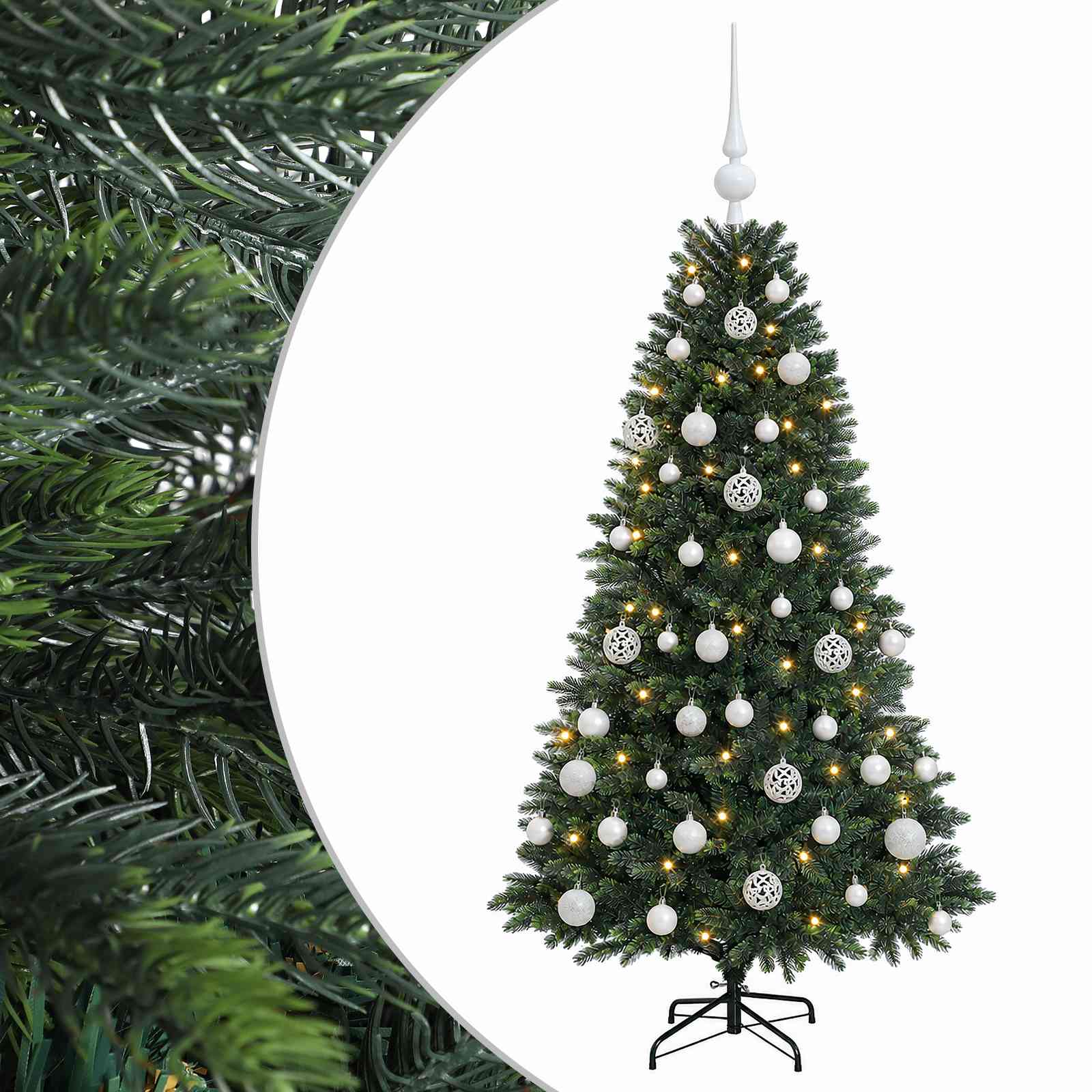 vidaXL Árbol de Navidad Artificial con Adorno 150 cm 150 LED Multicolor