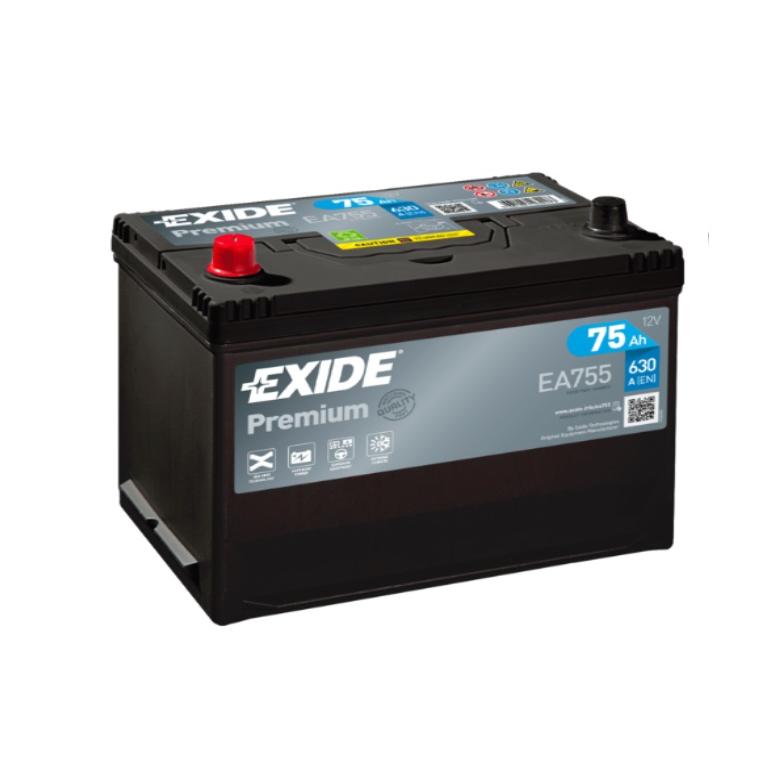 Batería de coche Tudor 75Ah EA755 Exide