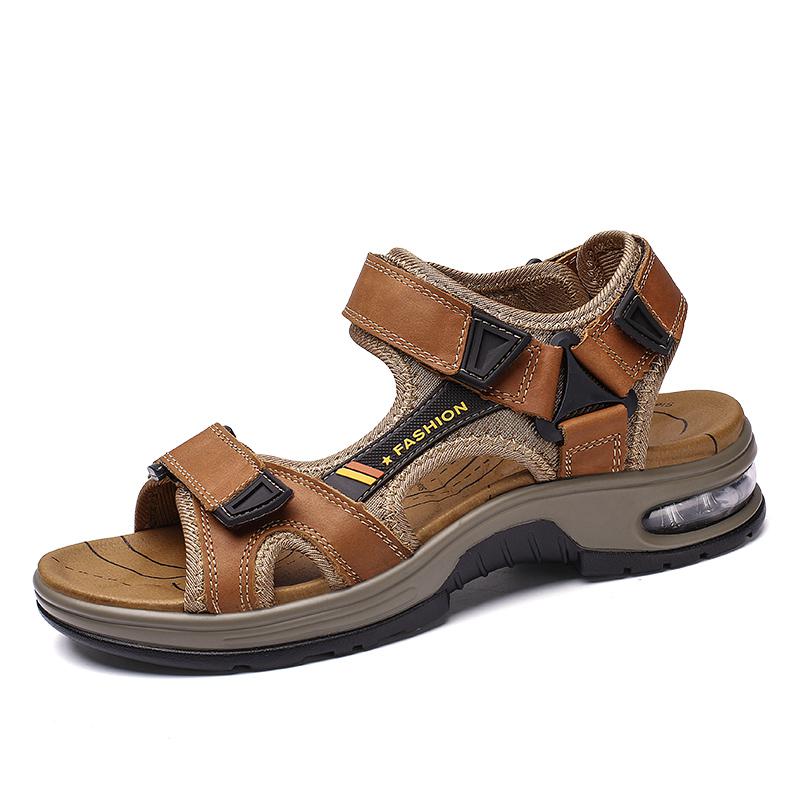 TK Sandalias De Verano Para Hombre En Cuero Genuino Cómodas Y Suaves Para Playa Y Exteriores Tallas 38-46 Sandalias Gladiador Estilo ROME