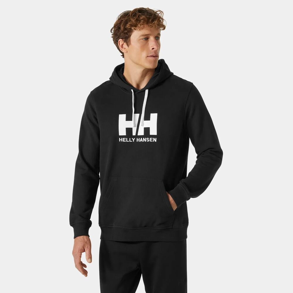 Sudadera Negra con capucha Helly Hansen Logo Black