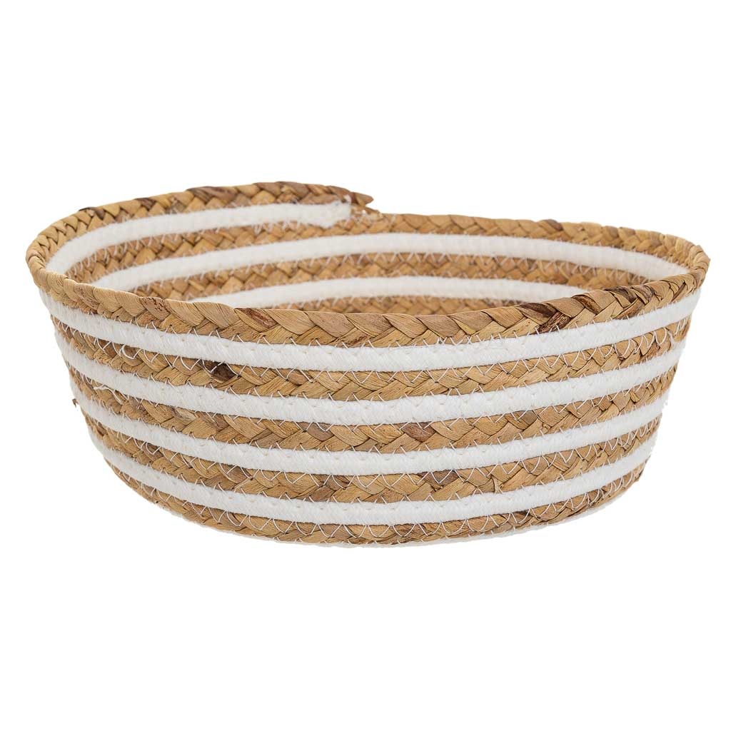Wonderlust Deco - Cesto de fibra natural y algodón marron  D24x8 Multicolor D24x8h cm