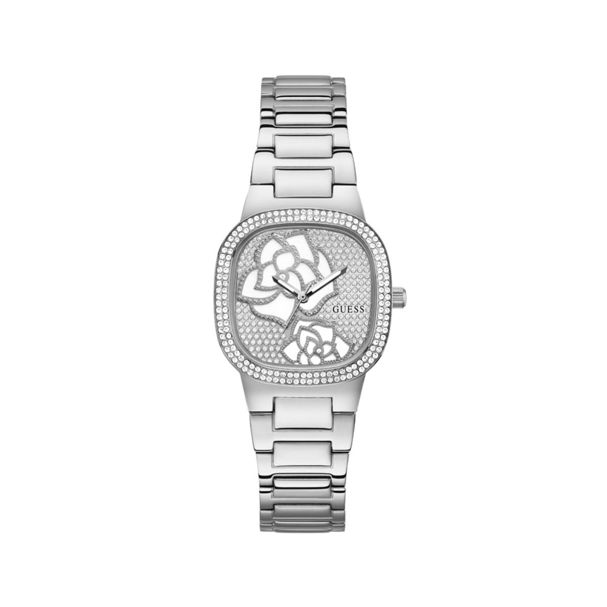 Guess Reloj Mujer Caja De Acero Pulsera Acero De Color Plata Resistente Al Agua 3 Atm Gw0544l1