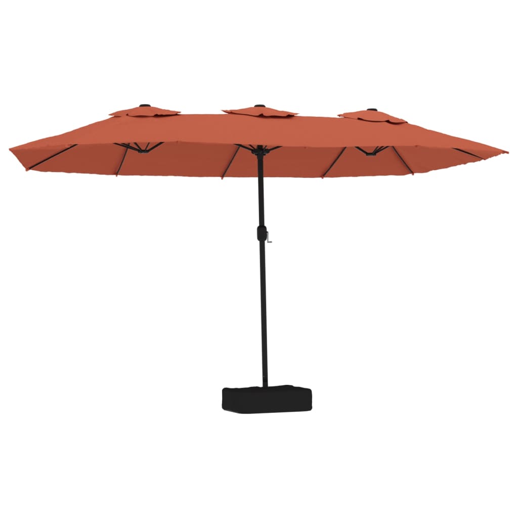 vidaXL Sombrilla de jardín doble color terracota 449x265 cm