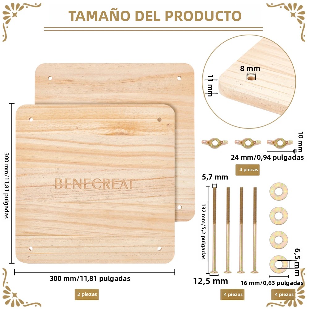 TK Prensa De Libros Portable Para Encuadernación Herramienta De Madera Con Tornillos Y Guarnición Para Uso Doméstico Y Escolar