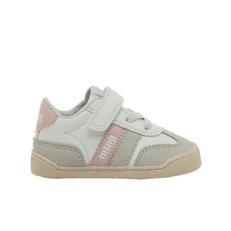 Zapatillas Infantiles Mustang 49060 en Blanco-Rosa, Perfectas para Niñas, Marca Original y Diseño Moderno