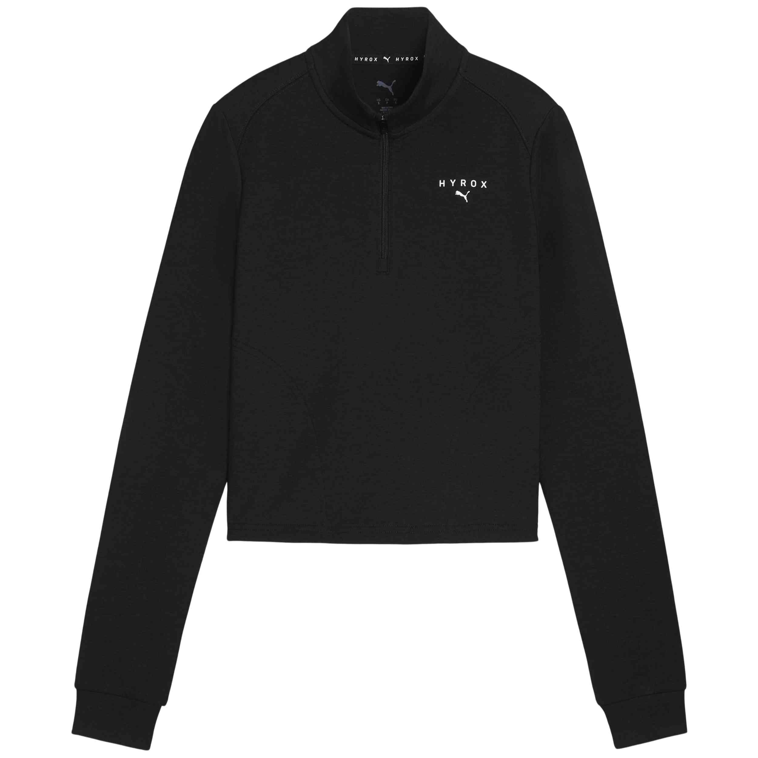 Camiseta De Manga Larga Puma modelo Puma x HYROX Cloudspun Half Zip "PUMA Black" para Mujer en color Negro