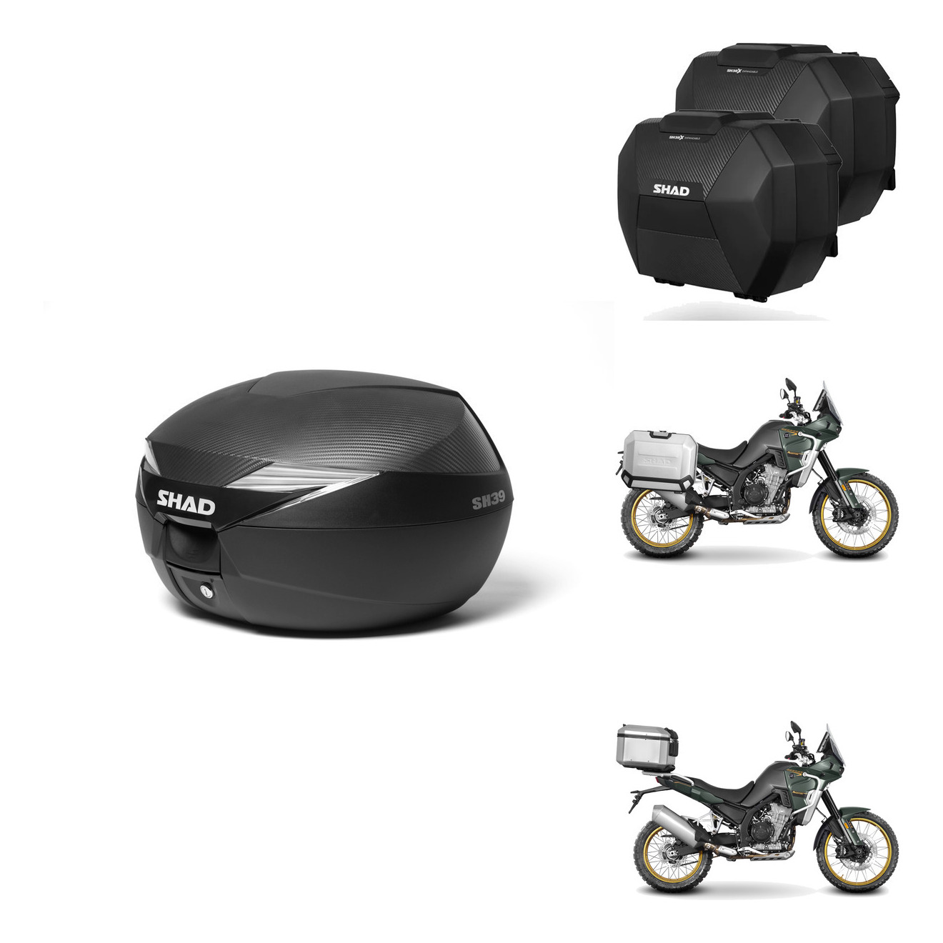 Maletas Sh38x Carbon + Herraje Baul + He KIT-581385