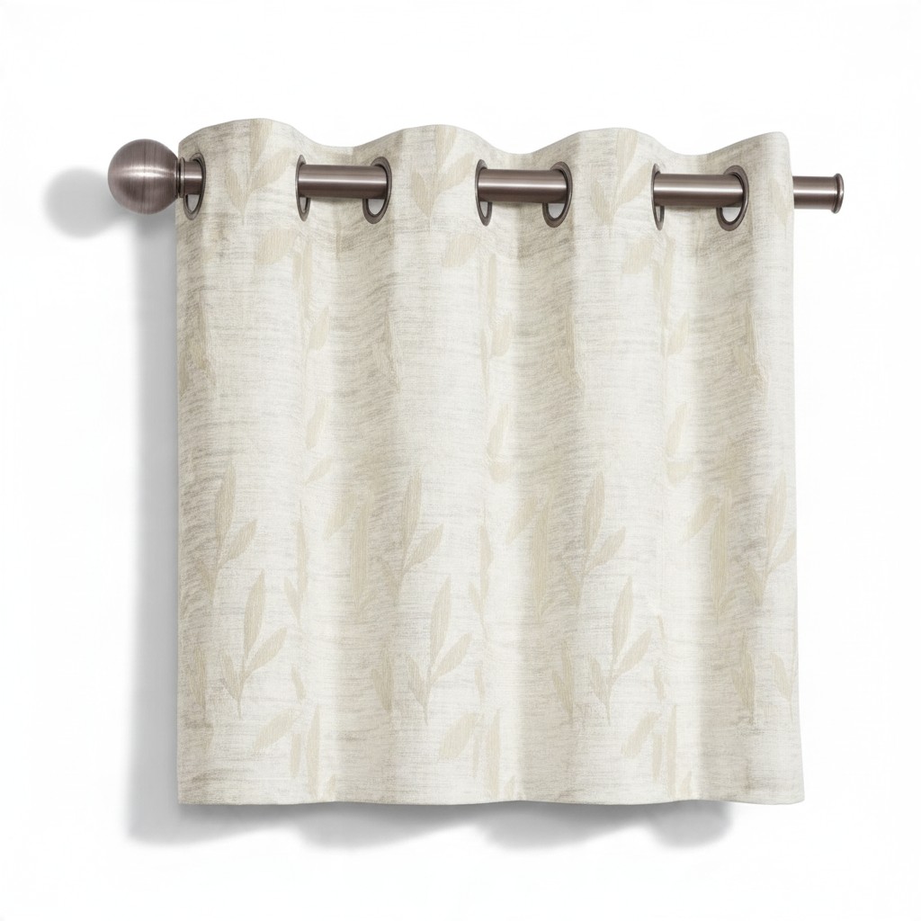 C.A | Cortinas Translúcidas de Tejido Grueso | 1 Pieza 140x260 cm | Estampado Hoja Árbol | Poliéster Terciopelo
