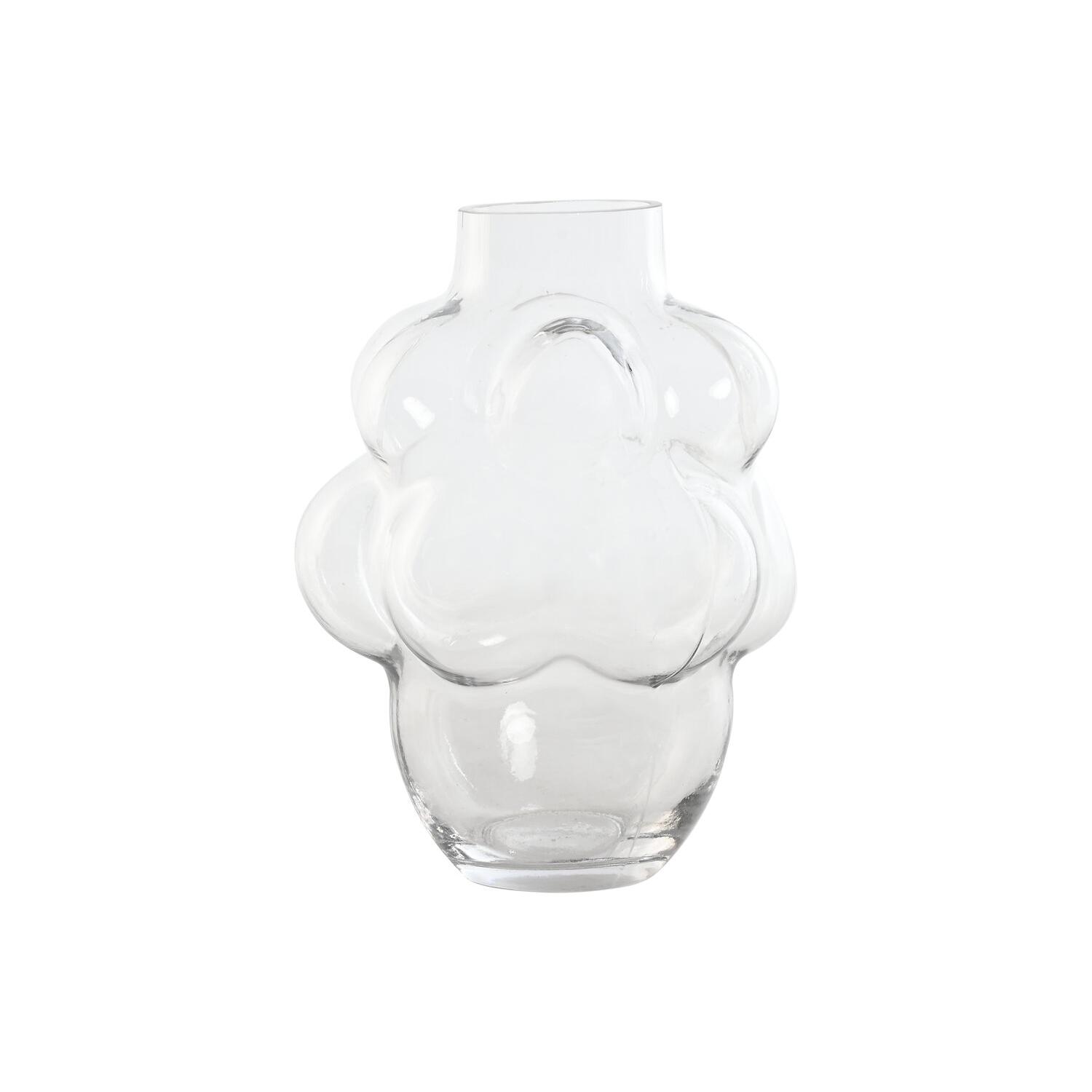 JARRON CRISTAL 19X19X24 BUBBLE TRANSPARENTE JR213164 - EL MEJOR COMPLEMENTO PARA TU HOGAR FIJALO