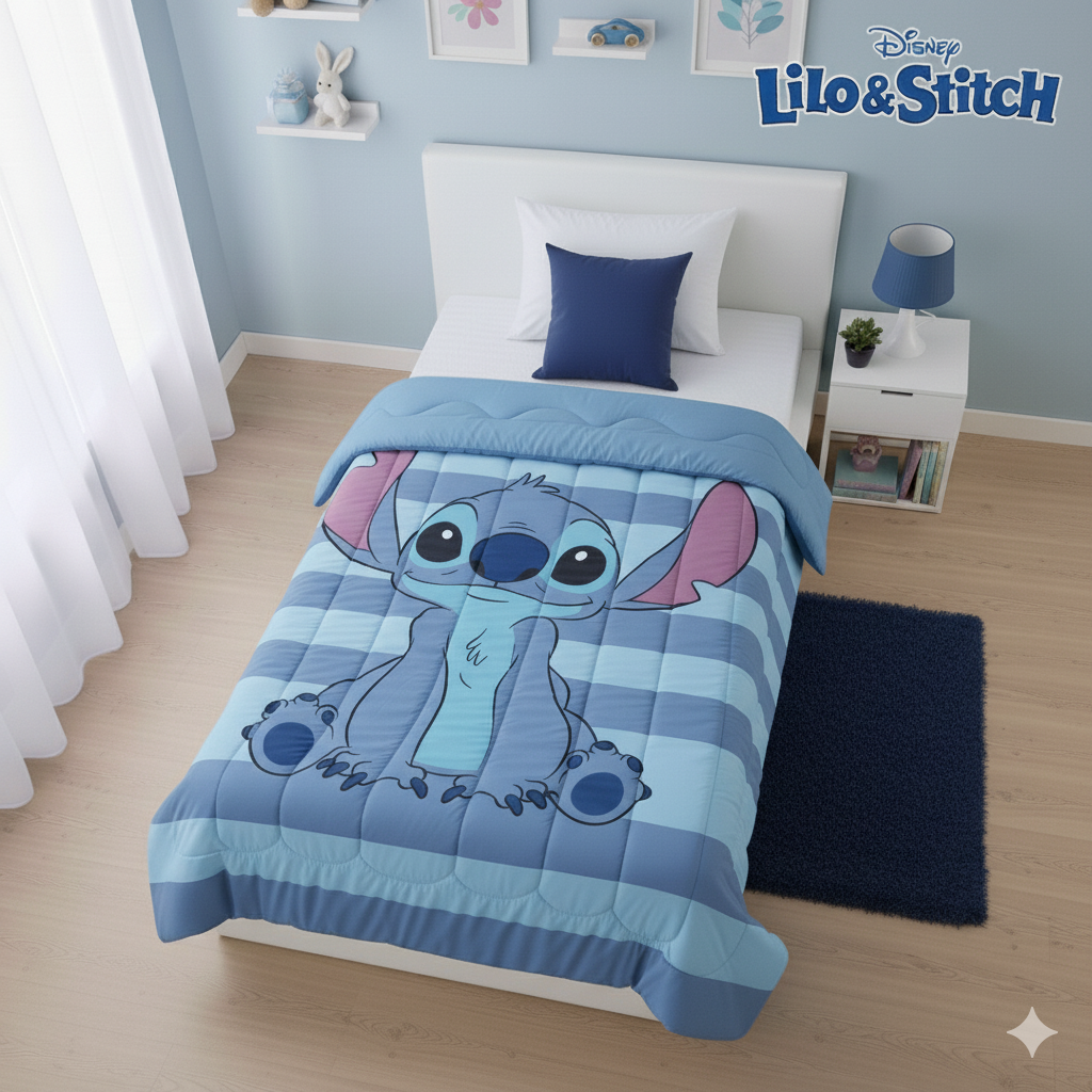 Edredón Infantiles Disney 170x270 cm - Diseño Oficial Disney, Suave y Ligera para Cama Infantil Estilo Divertido-Mister License Company Sl.
