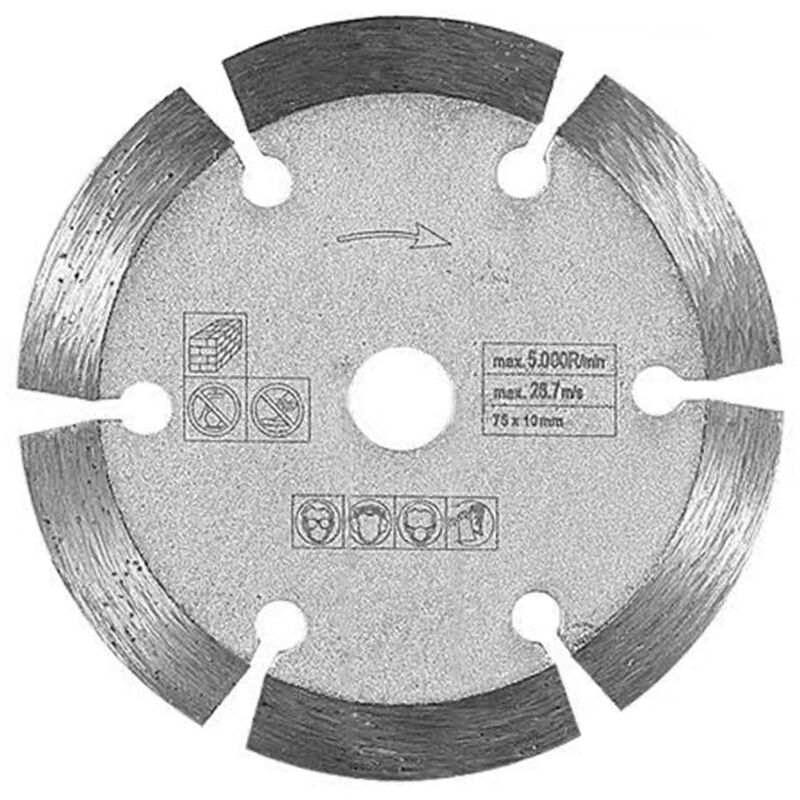 CA Hoja de corte de dolomita de 3 pulgadas, 75 x 1,2 x 10 mm, para amoladora angular, para cortar azulejos, cerámica, hormigón y mármol.