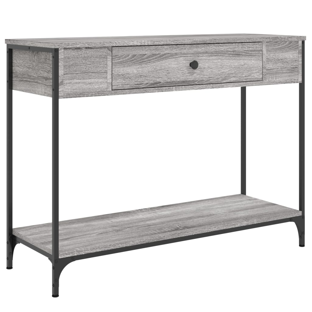 Vidaxl Mesa Consola Madera Contrachapada 100x34,5x75 Cm Roble Ahumado