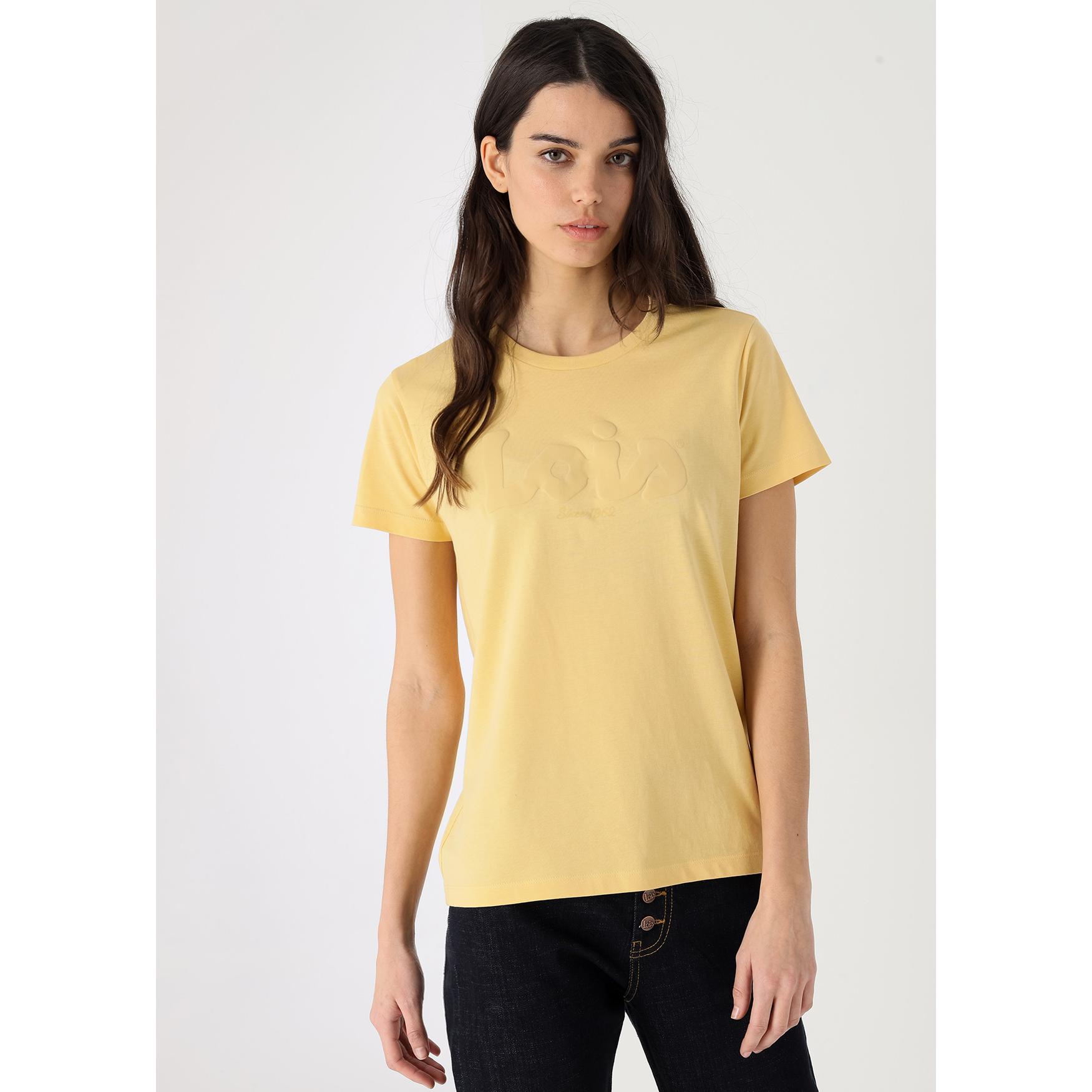 LOIS JEANS - Camiseta básica manga corta logo puff print
