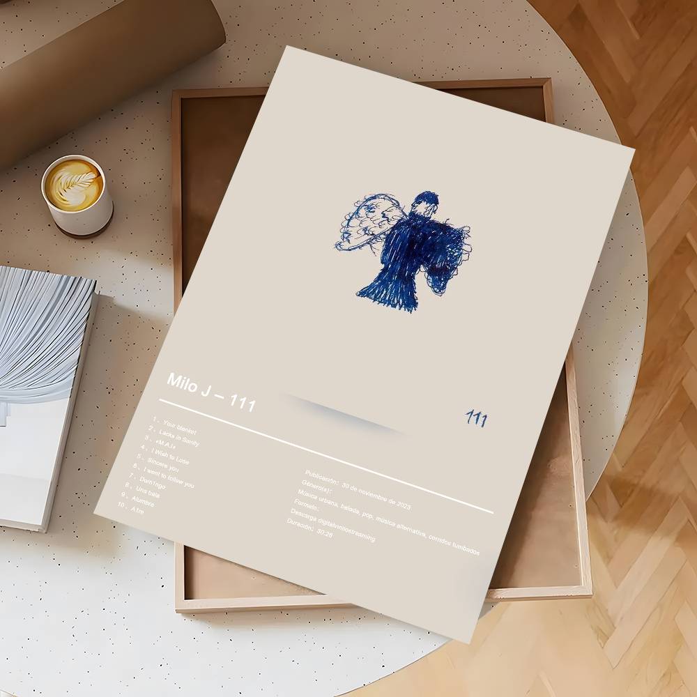 TK Póster De Álbum Singer M-Milo J Adhesivo Autoadhesivo Para Decoración De Bar Y Sala De Estar Arte Moderno Impresión De Alta Calidad Regalo