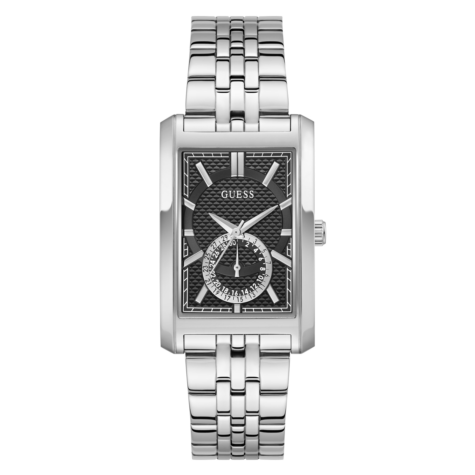 Guess Reloj Hombre Caja De Acero Pulsera Acero De Color Plateado Resistente Al Agua 3 Atm Gw1125g1