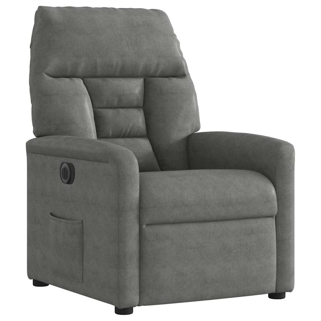 vidaXL Sillón reclinable eléctrico tela de microfibra Multicolor