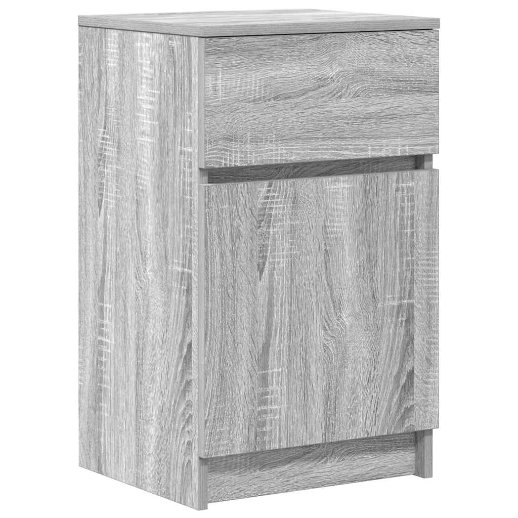 vidaXL Mesita de noche madera contrachapada  39x35x65 cm Multicolor
