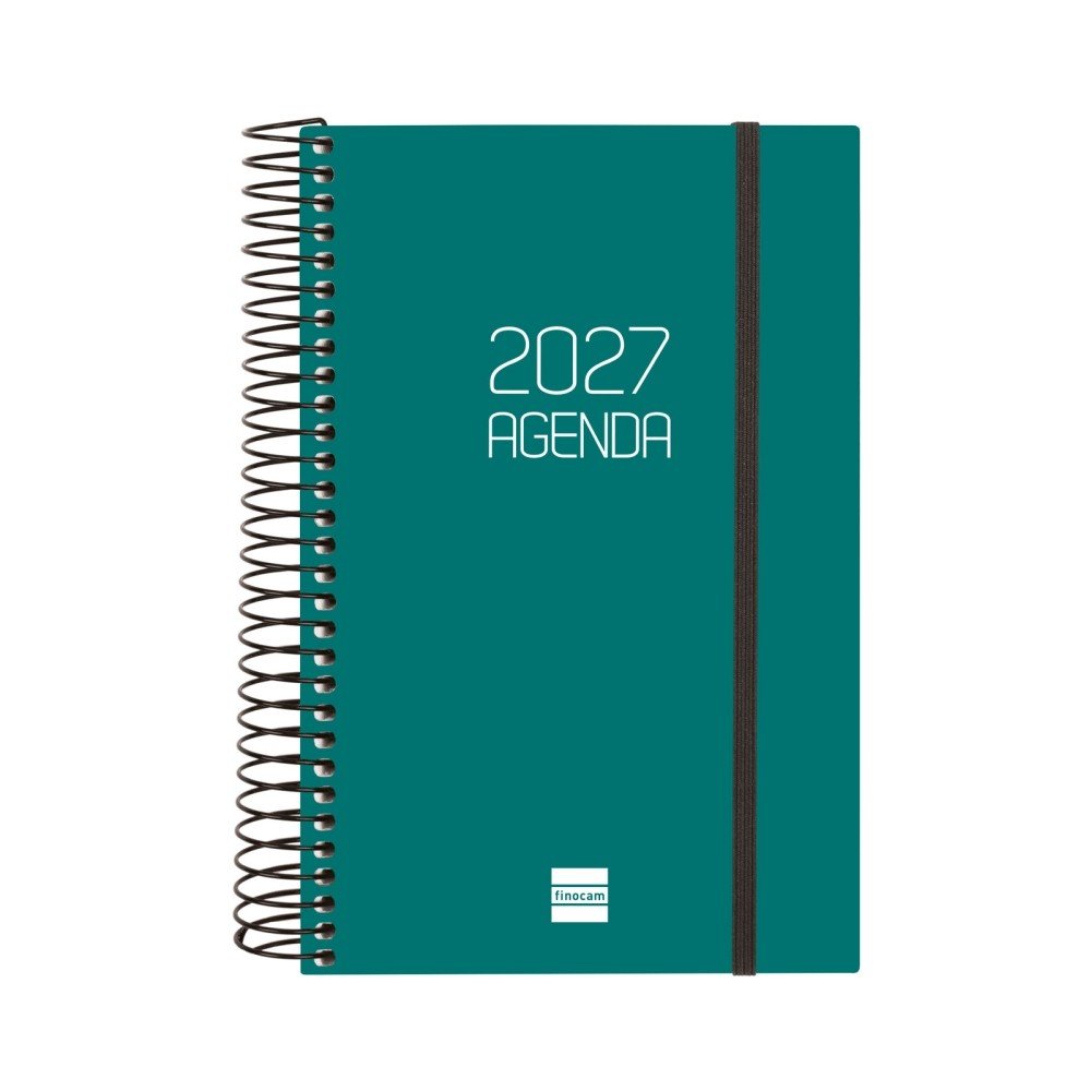 FINOCAM AGENDA ANUAL 2027 OPAQUE E5 DP VERDE AGENDA ESPIRAL ANUAL