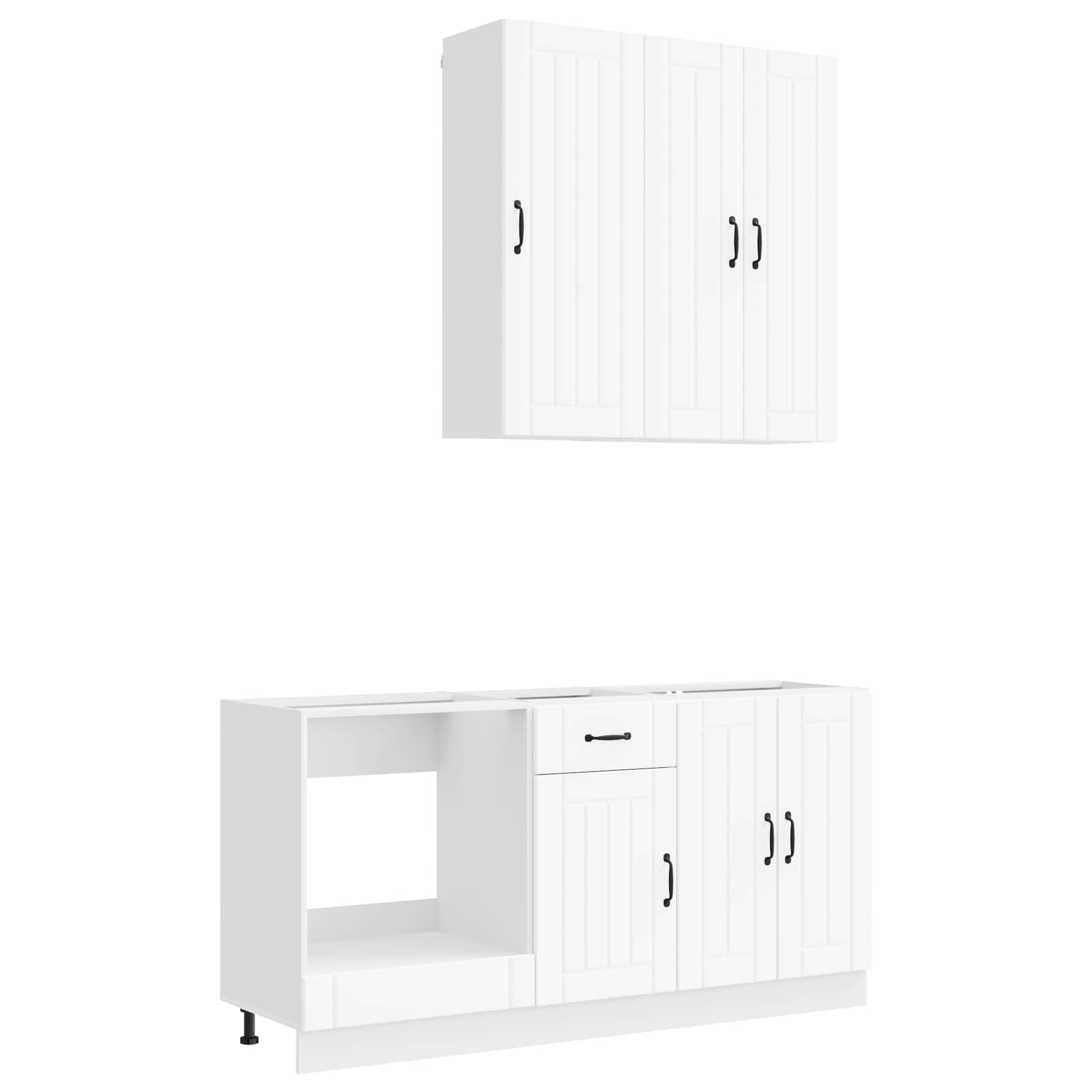vidaXL Unidad de cocina LUCCA 5 uds. Madera de ingeniería Multicolor