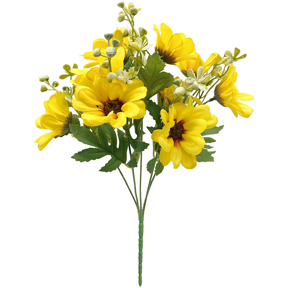 Poenia Arte Floral - Ramo Crisantemo Artificial 35cm 3 Piezas - Flores y Plantas Artificiales