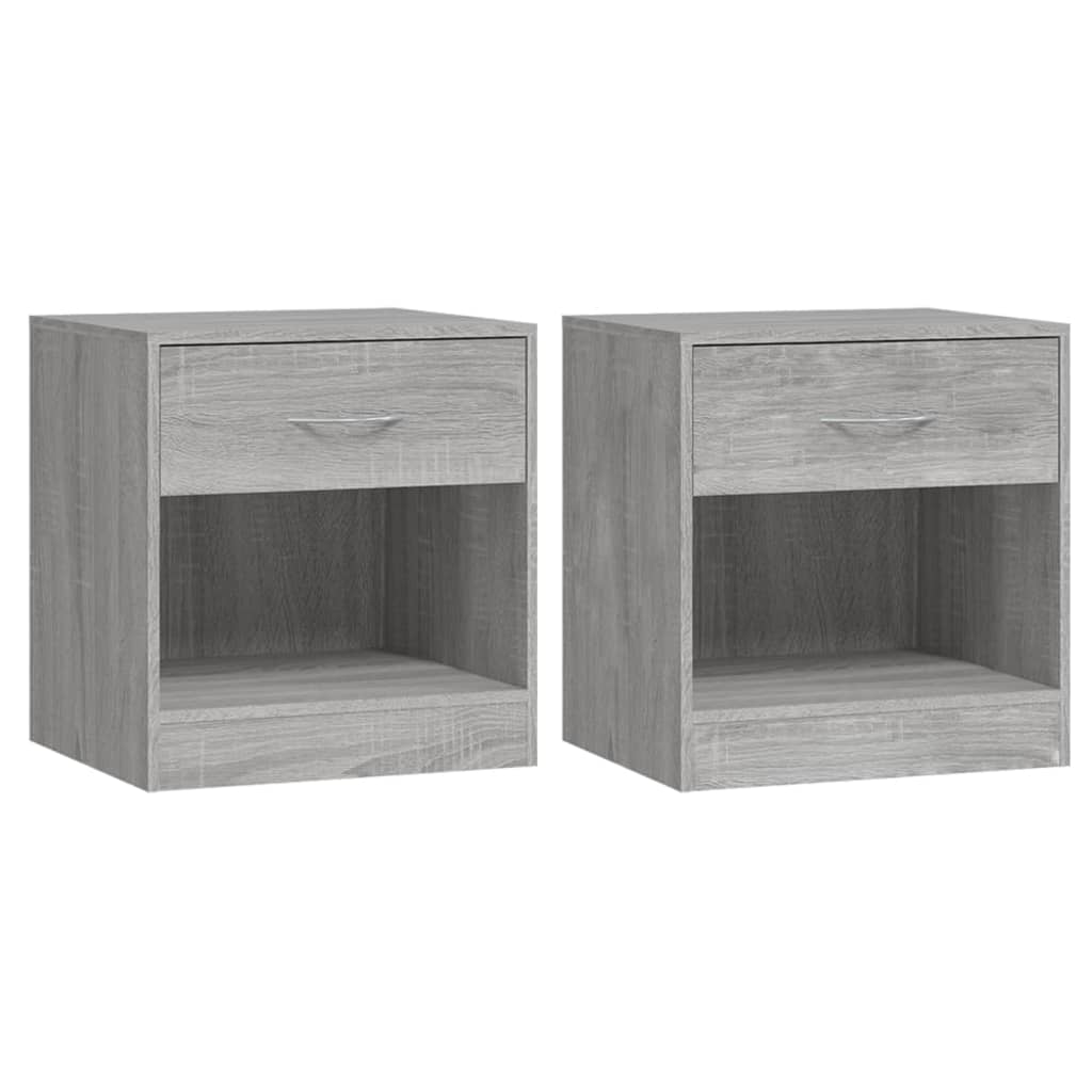 Vidaxl Mesitas de Noche Marrón con Cajón