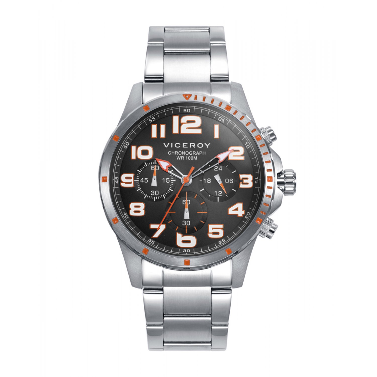 Viceroy Reloj caja y brazalete de acero con movimiento de cuarzo