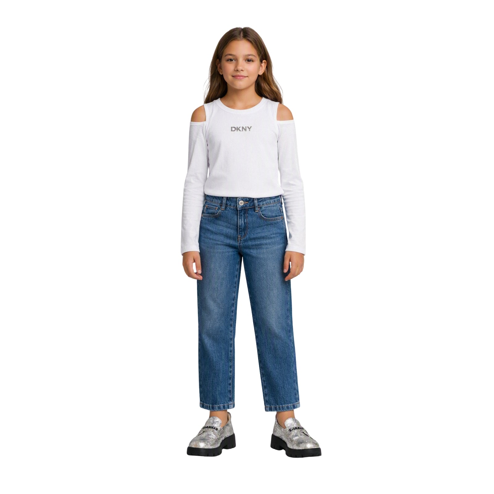 Pepe Jeans - Lexy Stars Pg2000024-000 - Pantalones Vaqueros Azules 100% Algodón De Tiro Bajo - Niña