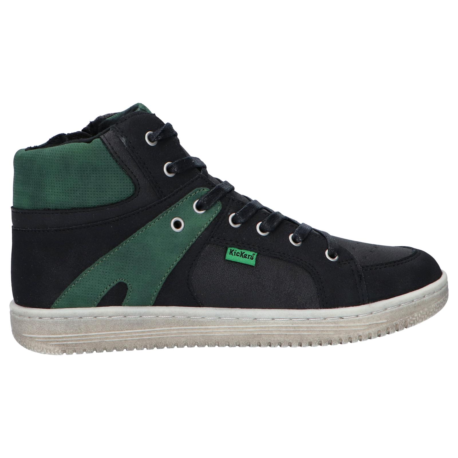 KICKERS 739353 LOWELL 82 NOIR VERT Girl and Child Boots