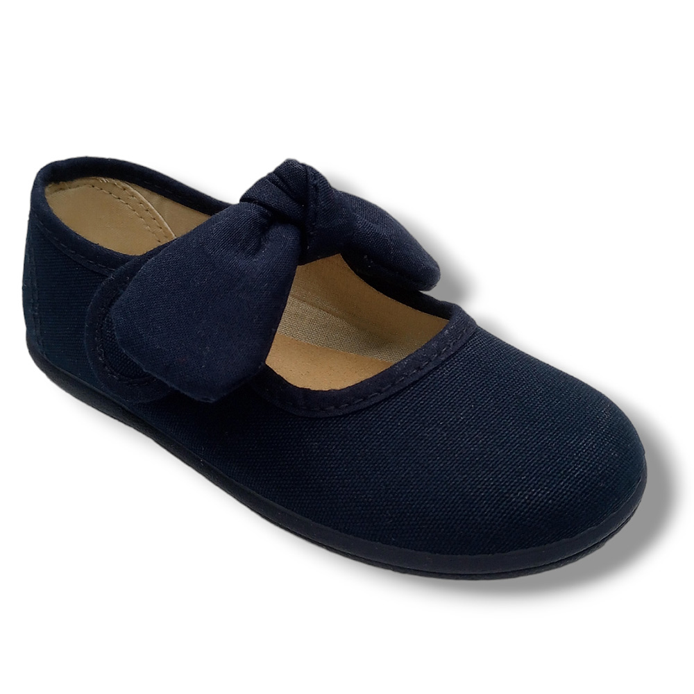 Vulpeques Merceditas Lona Niña 204-P MARINO calzado niños Vulpeques Summer ROYALE CORDONETS