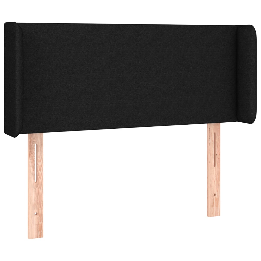 vidaXL Cabecero con LED de tela negro 93x16x78/88 cm