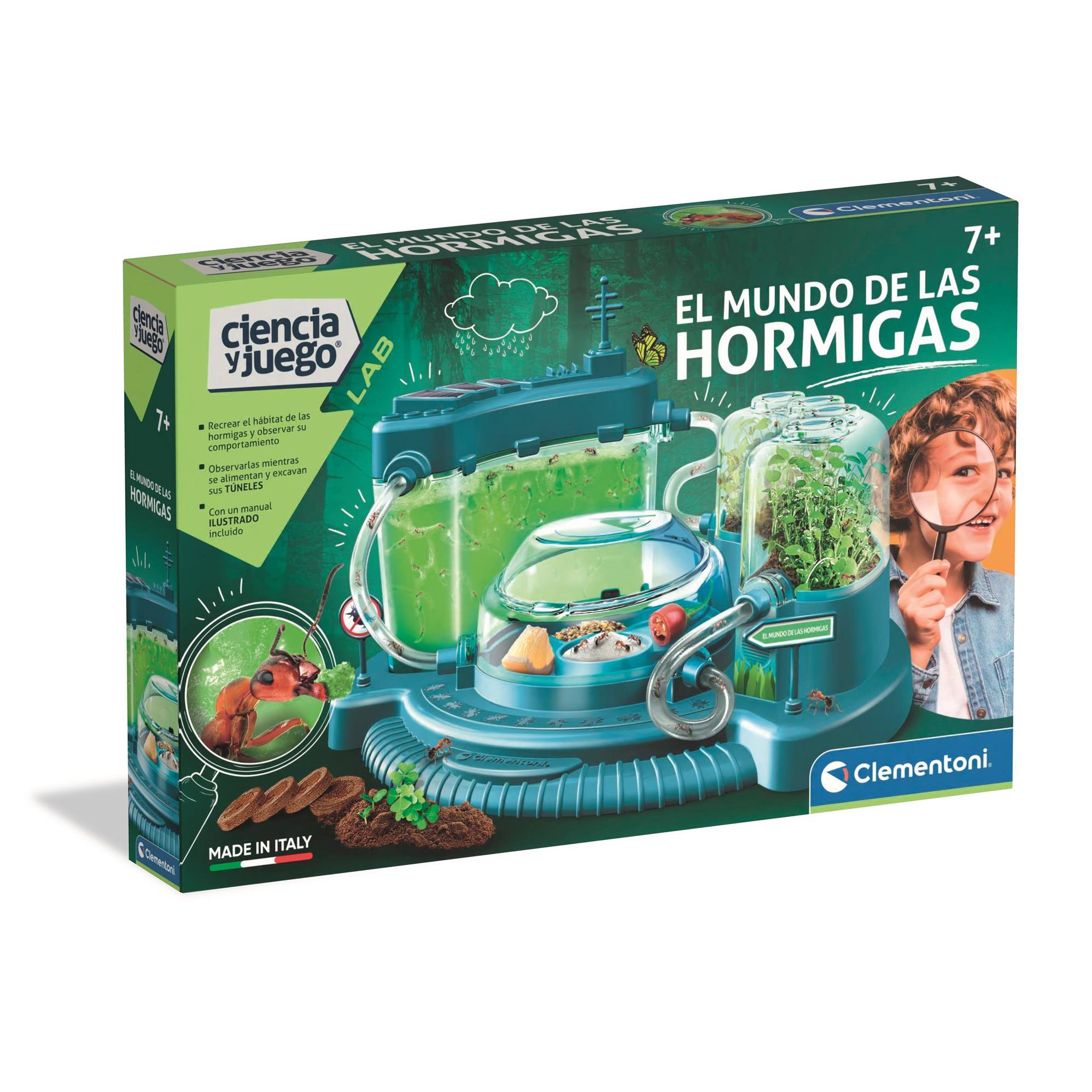 Clementoni - La Ciudad de Las Hormigas - Juguete Científico para Aprender de los Insectos, CREA un Mundo para Hormigas con Distintos Ambientes - A Partir de 7 Años - Fabricado en Italia - 55508