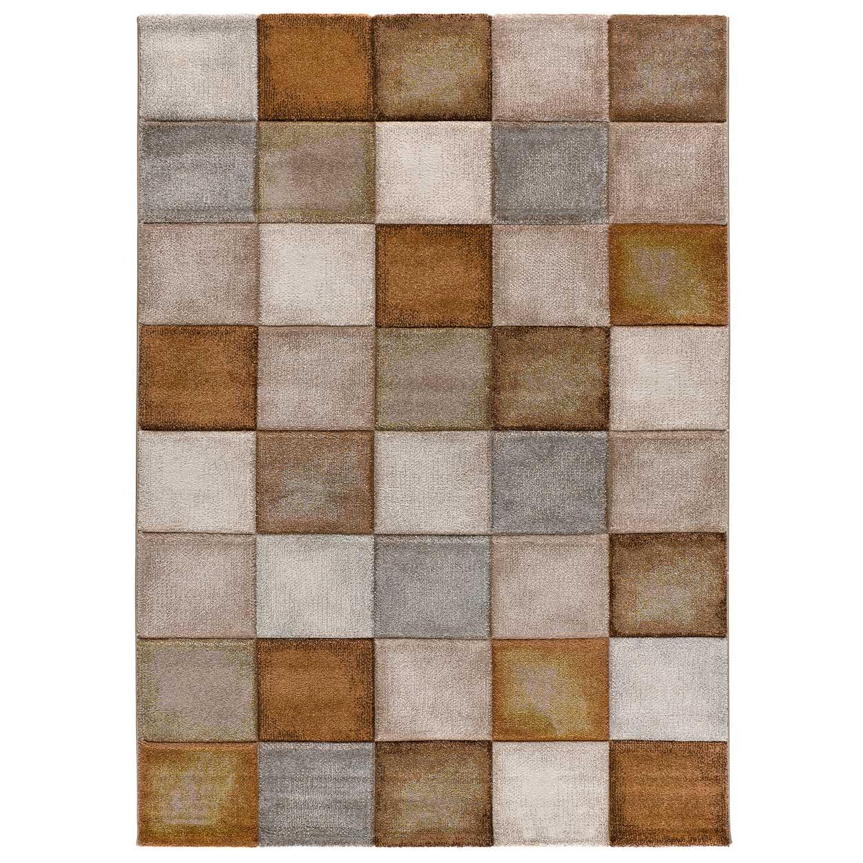 ATTICGO Alfombra de Interior Estilo Geométricas en Caldera - LENA 22605 | 80X150, 120X170, 160X230, 200X290 cm