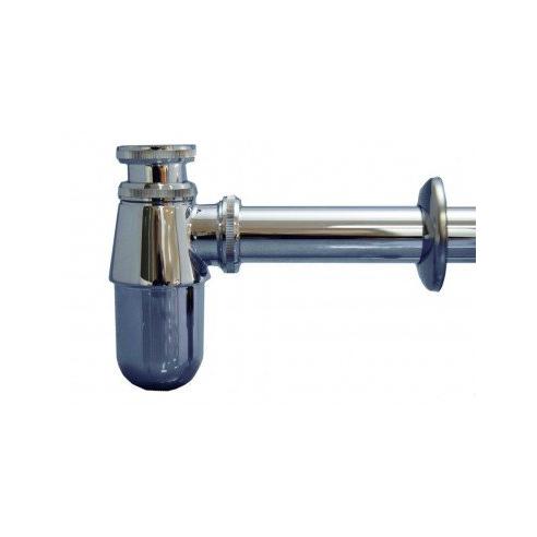 Hidrotecnoagua Sifón Botella Latón Cromado Ø32 X 1¼ T-40 para Trampas y Desagües