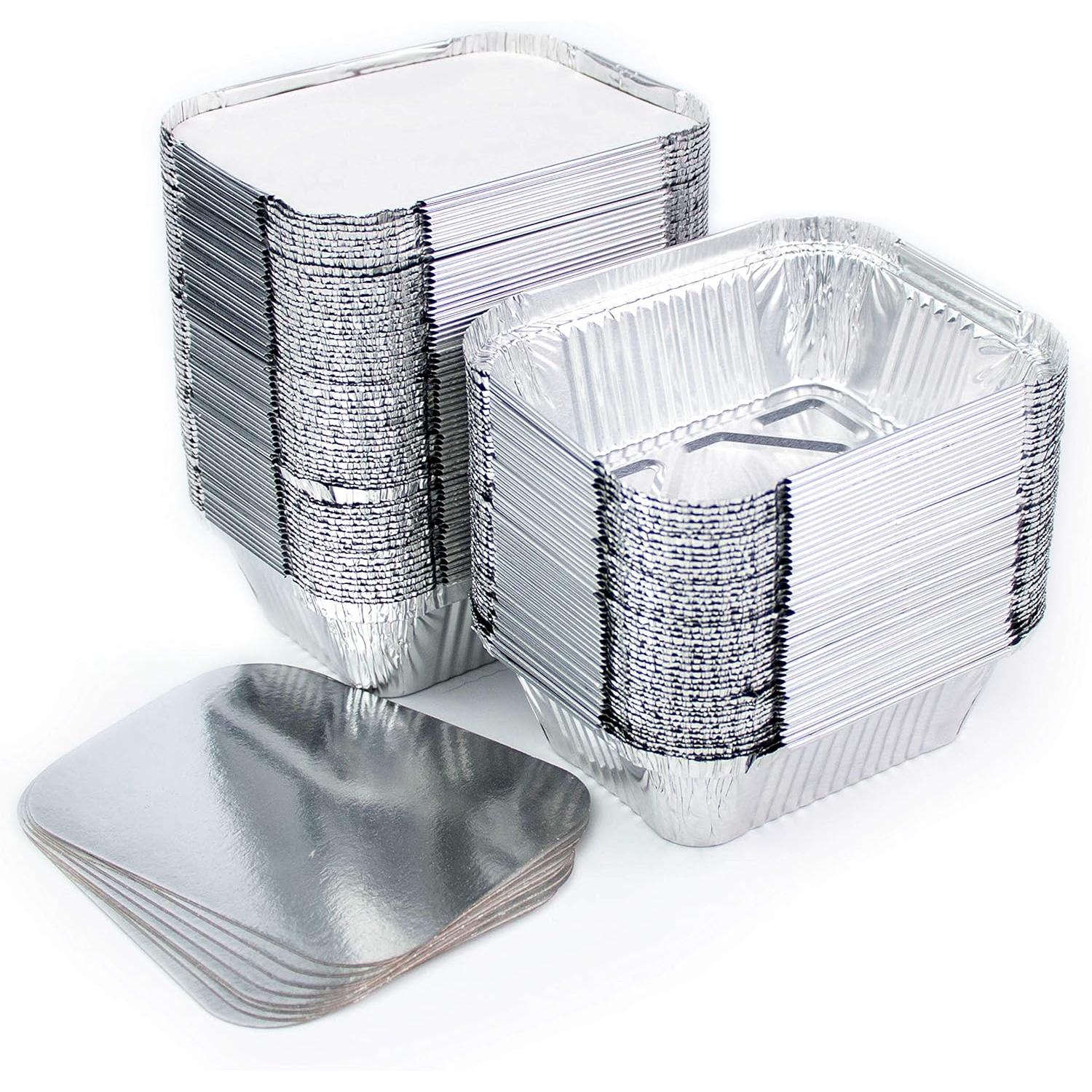 Envase aluminio con tapa Aluminio Profesional 250ml para elegir Pack 25/50/100 unidades Temperaturas Resistentes desde -40°C y Max 350°C para uso Diarios, Hosteleria,Restaurantes,Bares Casas etc.... Primera Calidad Garantizada