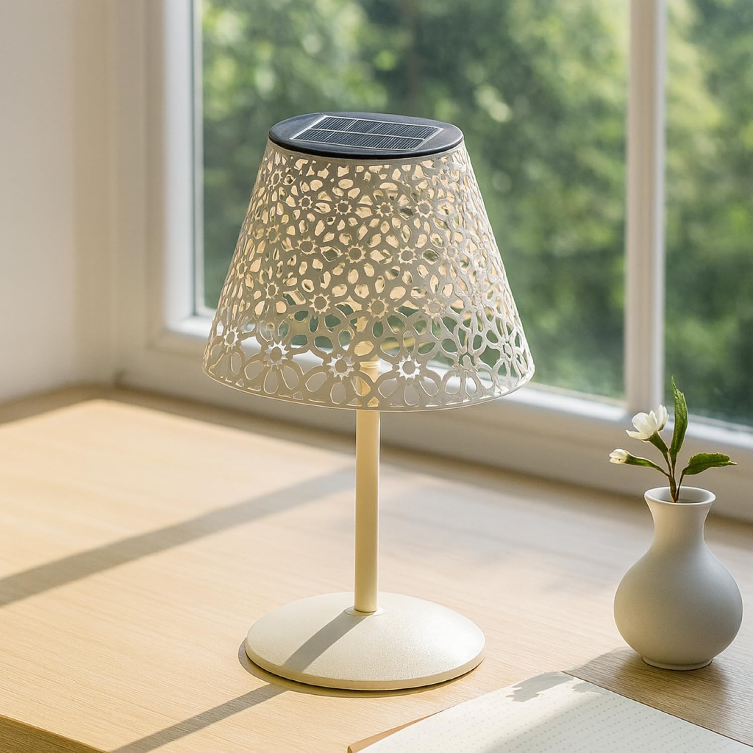 IP44 Lámpara de mesa LED recargable con control táctil y regulable, ideal para decoración de dormitorios, comedores, cafeterías y habitaciones sencillas (Blanco/Verde/Negro).