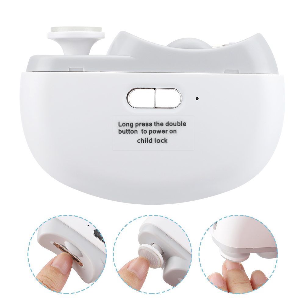 Cortaúñas eléctrico automático USB con cepillo de limpieza, recortador de uñas, amoladora, pulidora, cortador de uñas, herramientas de manicura y pedicura