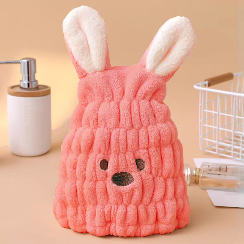 TK Gorro De Baño Para Niños Con Orejas De Conejo De Ultra-Paja Suave Absorción De Agua Perfecto Para El Cabello Seco Combinación De Suavidad Y Absorción De Agua Para El Baño