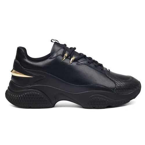 Zapatillas Ed Hardy Hook Runner en Negro y Dorado - Comodidad y Estilo Urbano