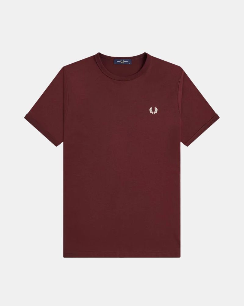 FRED PERRY M3519 Camisetas Manga corta Hombre Burdeos